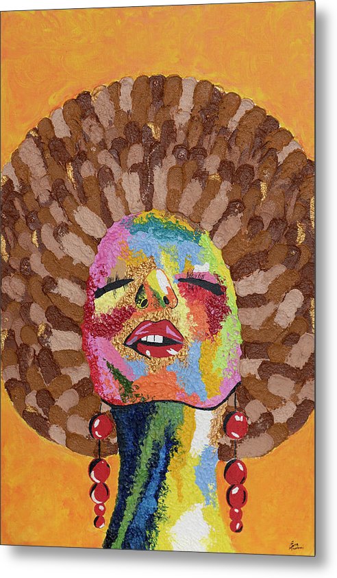 South African Afro - Metal Print