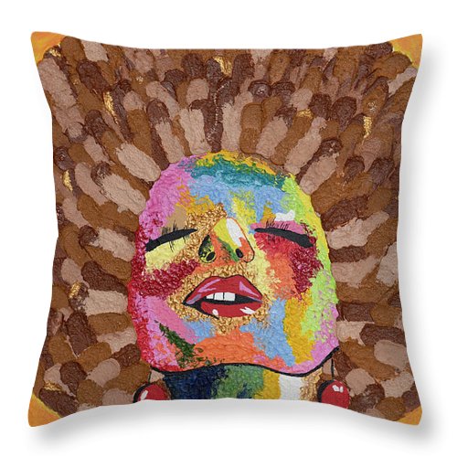 South African Afro - Throw Pillow